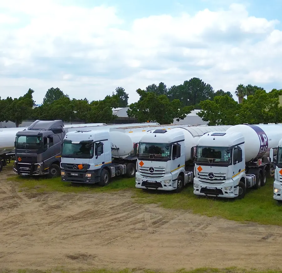 Dinotic tanker fleet lined up, including an LP gas tanker